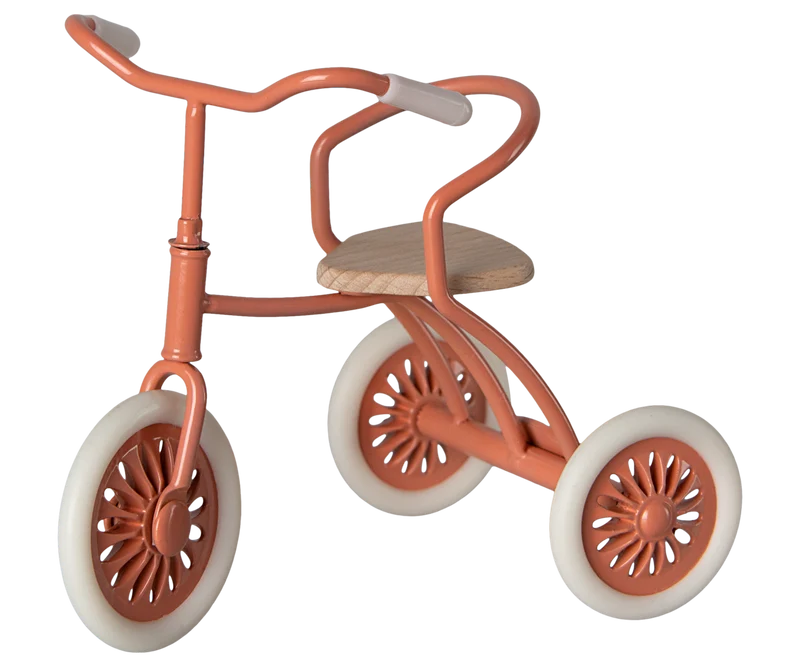 Maileg Abri a tricycle, mouse - Coral