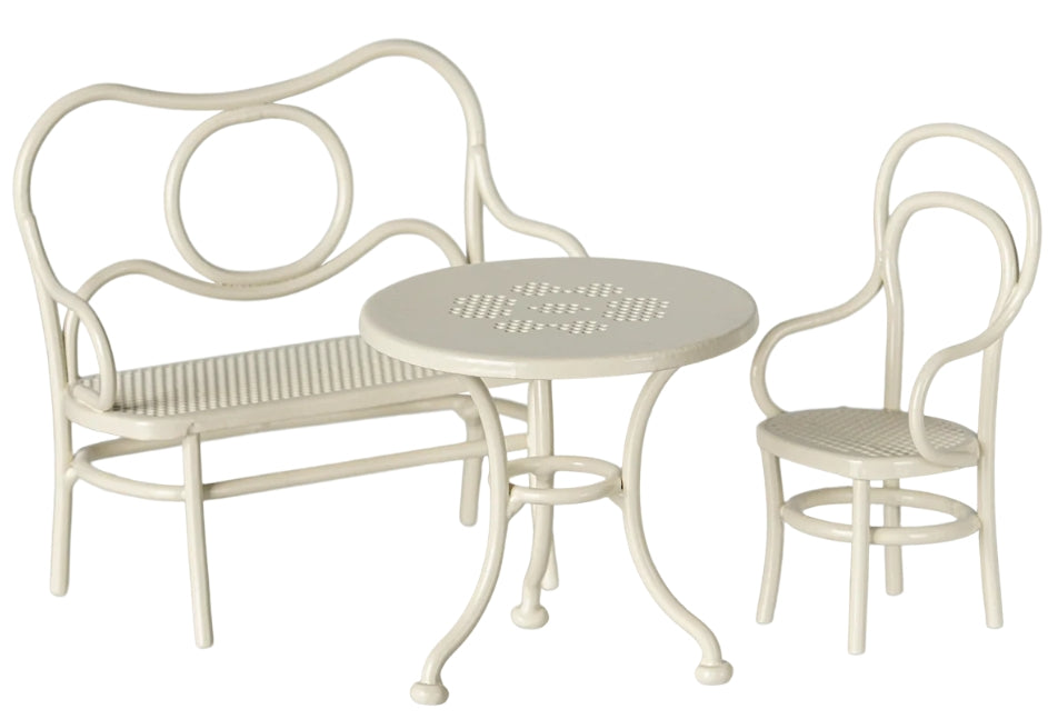 Maileg, Cafe set, Mouse, Small - Off White