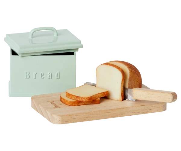 Maileg Bread Box w utensils miniature