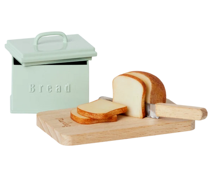 Maileg Bread Box w utensils miniature