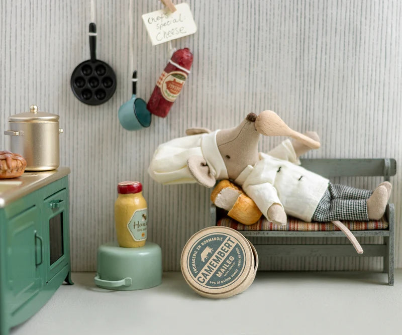 Maileg Chef mouse w/soup pot and spoon