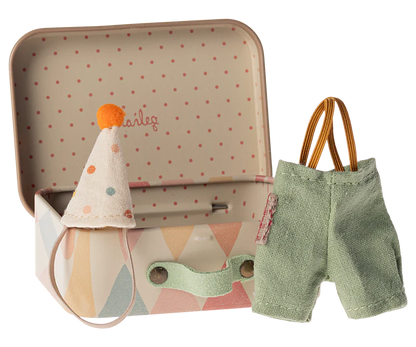 Maileg Clown clothes in Suitcase lil brother mouse