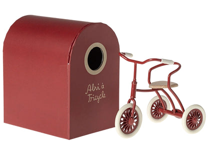 Maileg Abri a tricycle, Mouse - Red