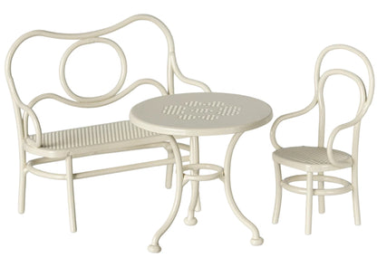 Maileg, Cafe set, Mouse, Small - Off White