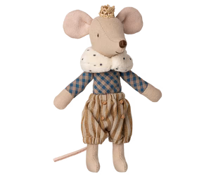 Maileg, Prince mouse, big brother blue plaid top