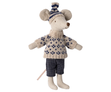 Maileg Winter Mouse w ski set Dad