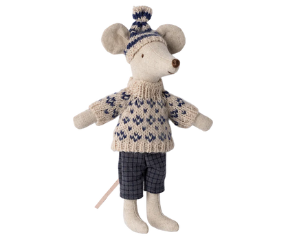 Maileg Winter Mouse w ski set Dad