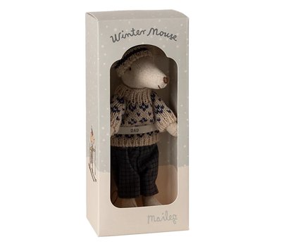 Maileg Winter Mouse w ski set Dad