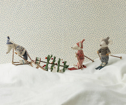Maileg Winter Mouse w ski set Dad