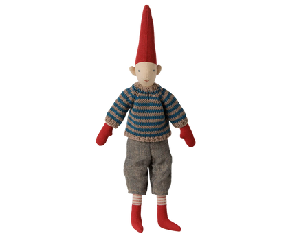 Maileg Pixy, Size 2 - Boy - Striped knitted sweater