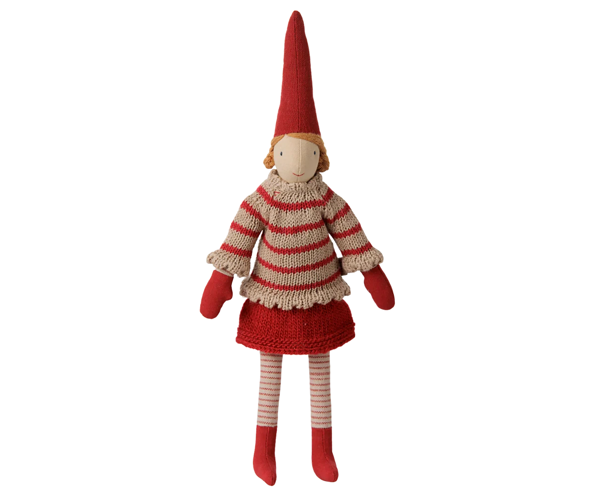 Maileg Pixy, Size 2 - Girl - Striped knitted sweater