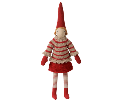 Maileg Pixy, Size 2 - Girl - Striped knitted sweater