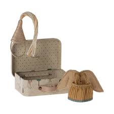Maileg Fairy Clothes in Suitcase lil sister mouse